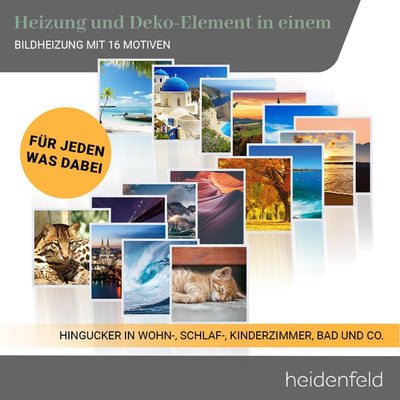 Heidenfeld Infrarotheizung HF-HP105 | 𝟭𝟬 𝐉𝐀𝐇𝐑𝐄 𝐆𝐀𝐑𝐀𝐍𝐓𝐈𝐄 - 1000 Watt - Bis 25 m² - Infrarot Heizkörpe