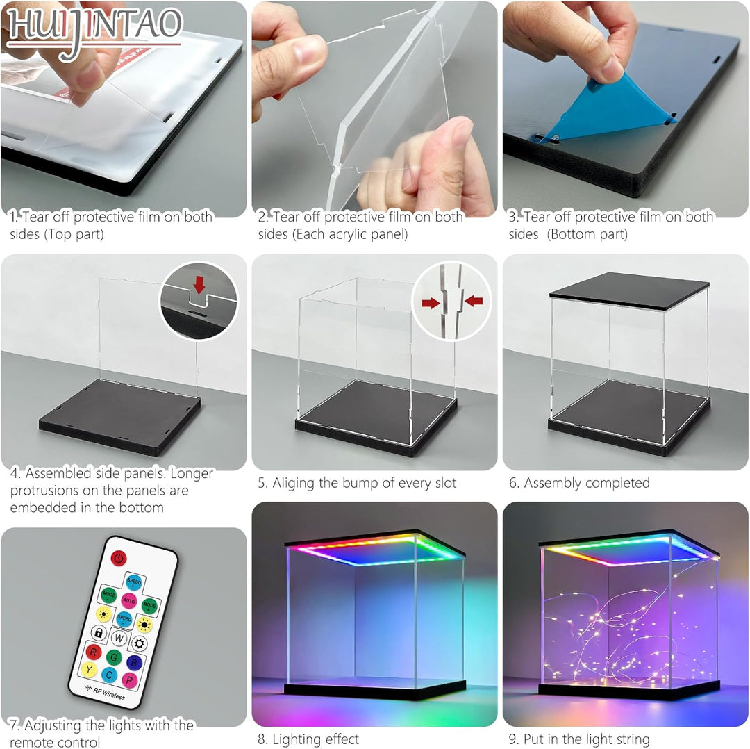 Acryl Vitrine / Schaukasten / Display Case / Acryl Box für Modellautos, Figuren | mit LED Beleuchtun