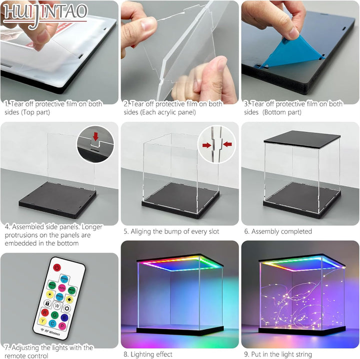 Acryl Vitrine / Schaukasten / Display Case / Acryl Box für Modellautos, Figuren | mit LED Beleuchtun