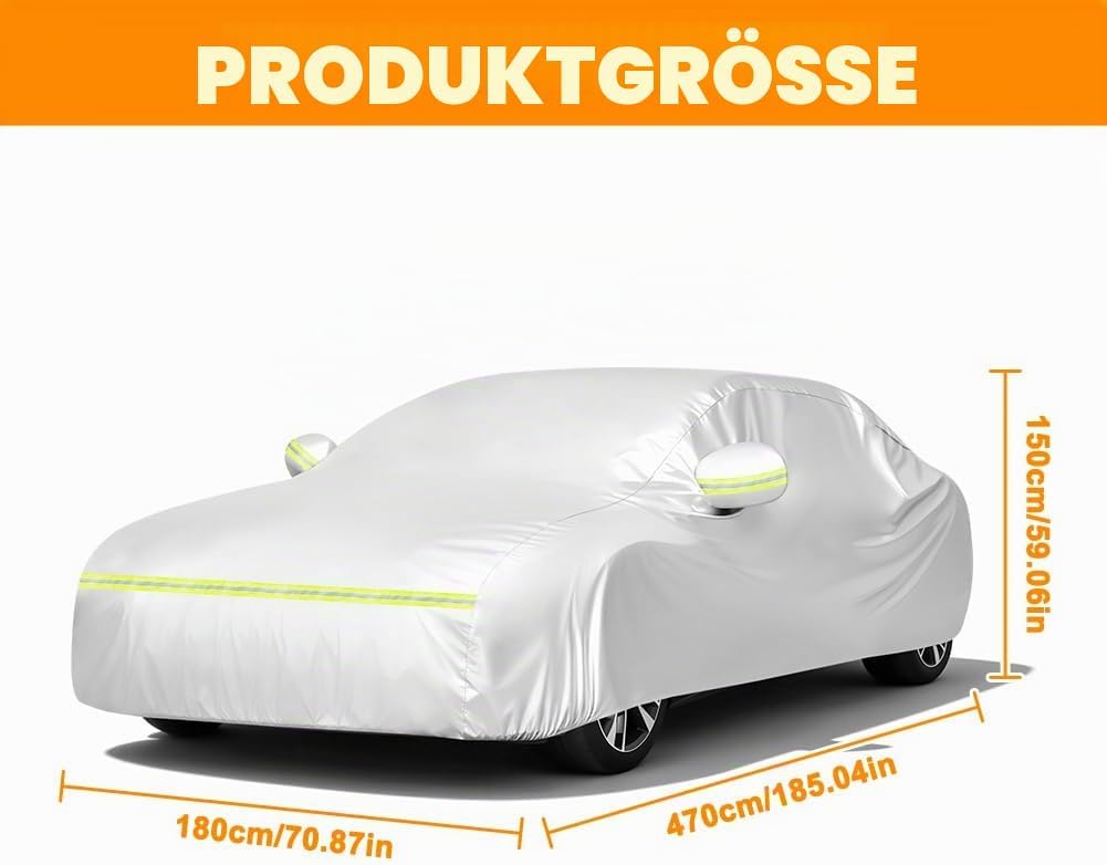 Auto Abdeckplane, Wetterfeste UV-Schutz Sonne Schnee, Staubdicht Wasserdicht Autoabdeckung für Somme