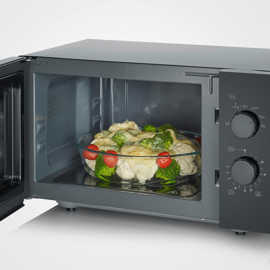 Severin Severin S-Wave Mikrowelle mit flachem Glasboden, ca. 25L, 6 Automatikprogramme bis 900W, ide
