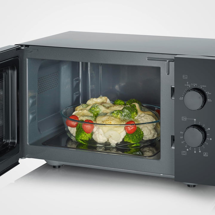 Severin Severin S-Wave Mikrowelle mit flachem Glasboden, ca. 25L, 6 Automatikprogramme bis 900W, ide