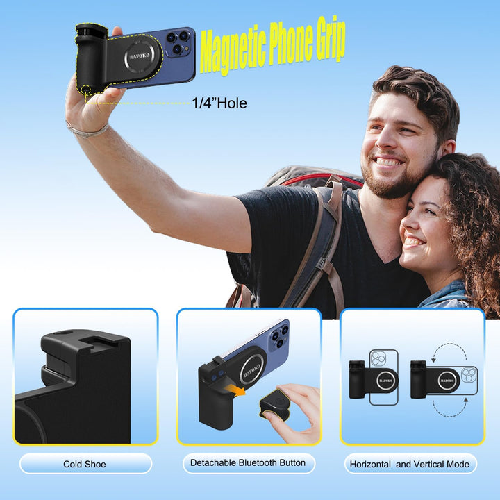 HAFOKO Magnetisch Smartphone CapGrip Kamera Handy Selfie Verschluss Griff Stativ Montieren w 1/4" Ka