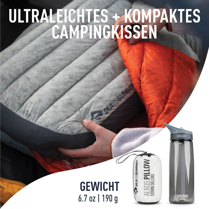 Sea to Summit Aeros Down Pillow Deluxe - Kopfkissen/Daunen Reisekissen, Grey