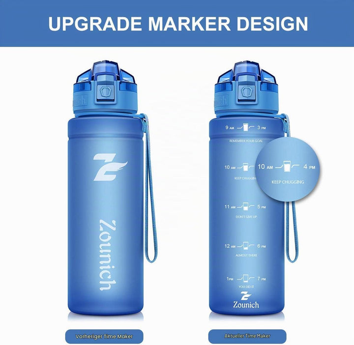 Zounich Trinkflasche Kinder Auslaufsichere 1L/700ml/500ml-BPA frei trinkflaschen Sport Tritan Kunsts