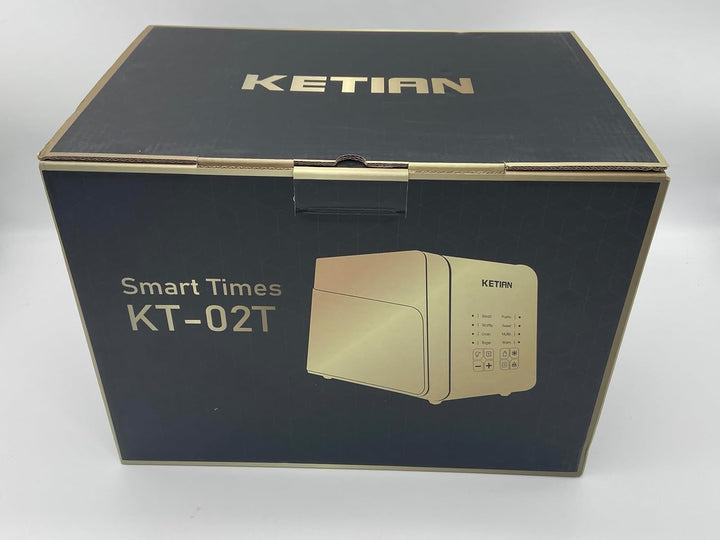 Toaster 2 Scheiben,KETIAN Edelstahl Toaster mit LCD-Anzeige,Toaster mit Brötchenaufsatz,smart Edelst