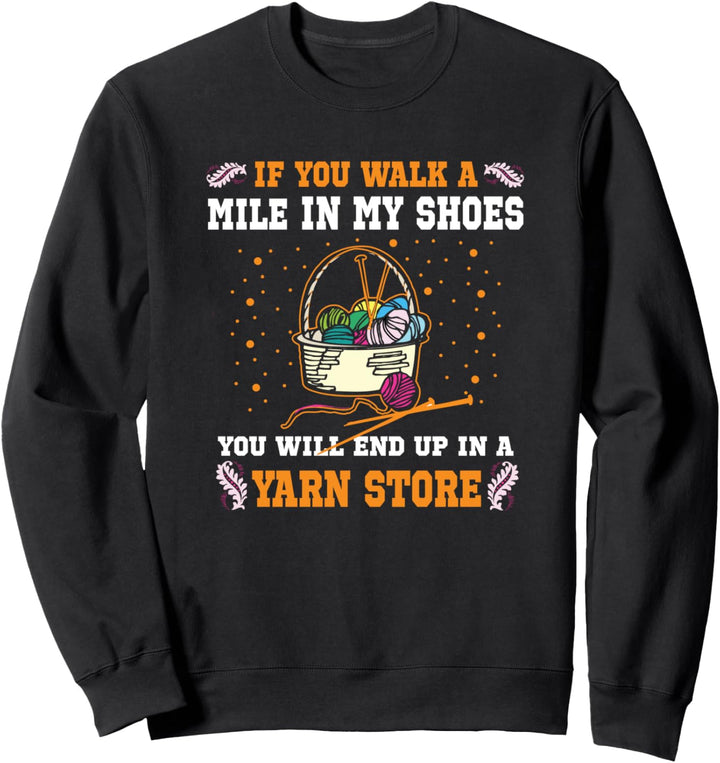 Lustige Häkelkleidung Sweatshirt