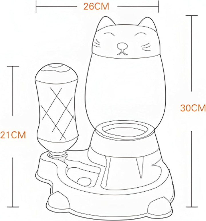 Retoo Futterspender Futterautomat Hunde, Katze, Automatischer, Futterspender Katze, Pet, Feeder, Mit