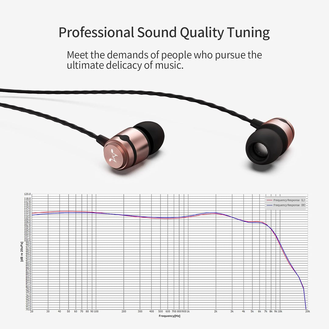 SoundMAGIC E50 Wired Earbuds Without Microphone, In-Ear HiFi Headphones, Noise Isolating Headphones,