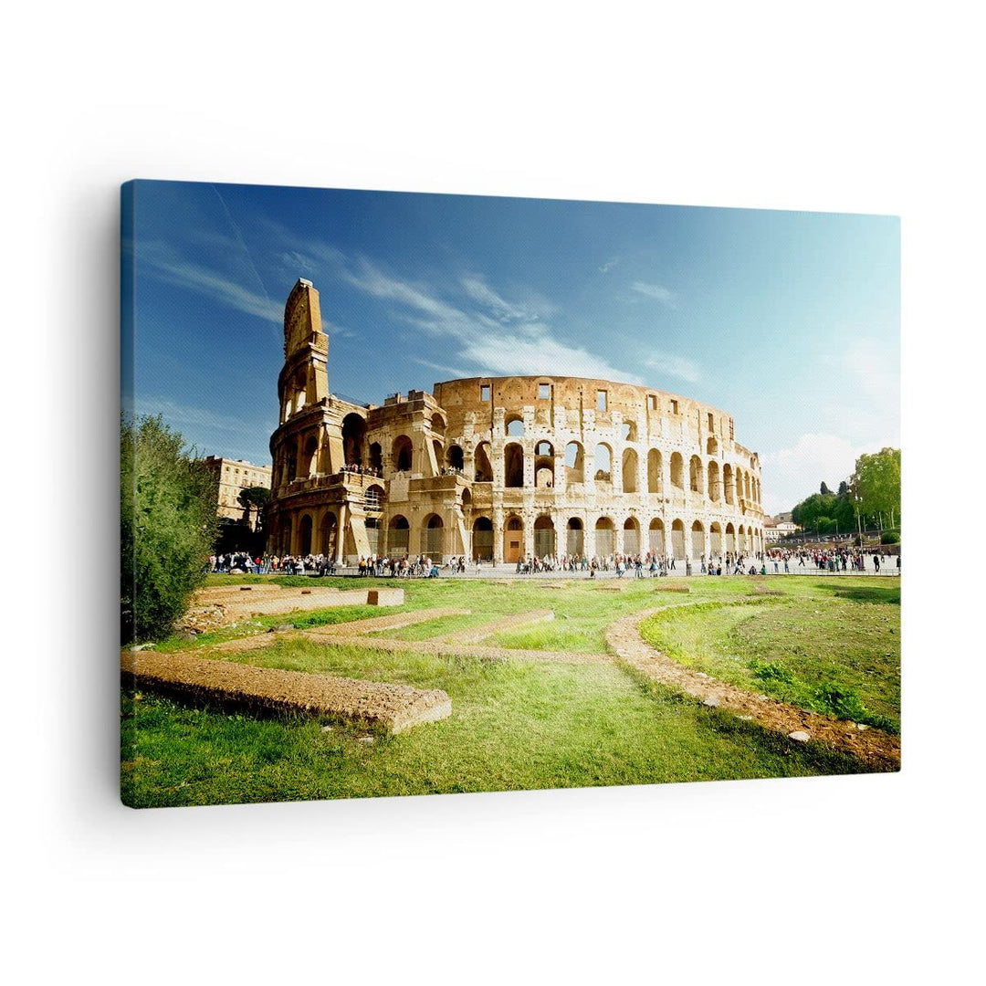Bilder auf Leinwand Archäologie Architektur Italien Kolosseum Leinwandbild 70x50cm Wandbilder Dekora