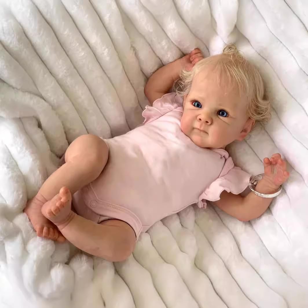 ZIYIUI Lebensechte Reborn Babys Puppe Reborn Babypuppen Mädchen Silikon Dolls Kinder Spielzeug Gesch