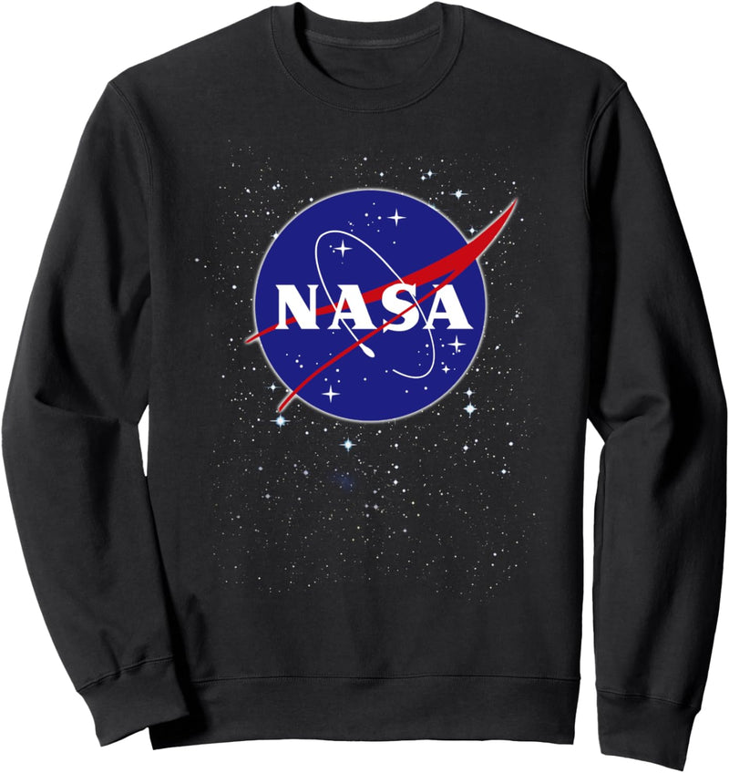 NASA Blue Red Logo In Space Stars Sweatshirt