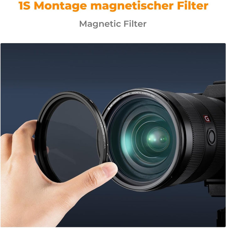 K&amp;F Concept Nano-X Magnetischer ND Filter 67mm Variabler Graufilter ND2-32 (1-5 Stop) Neutral Graufi