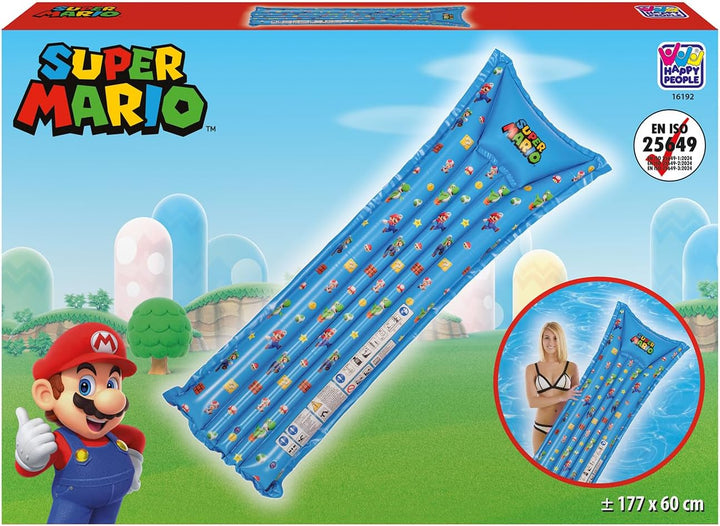 Super Mario Luftmatratze, aufgeblasen ca. 177x60 cm, unaufgeblasen ca. 183x69 cm