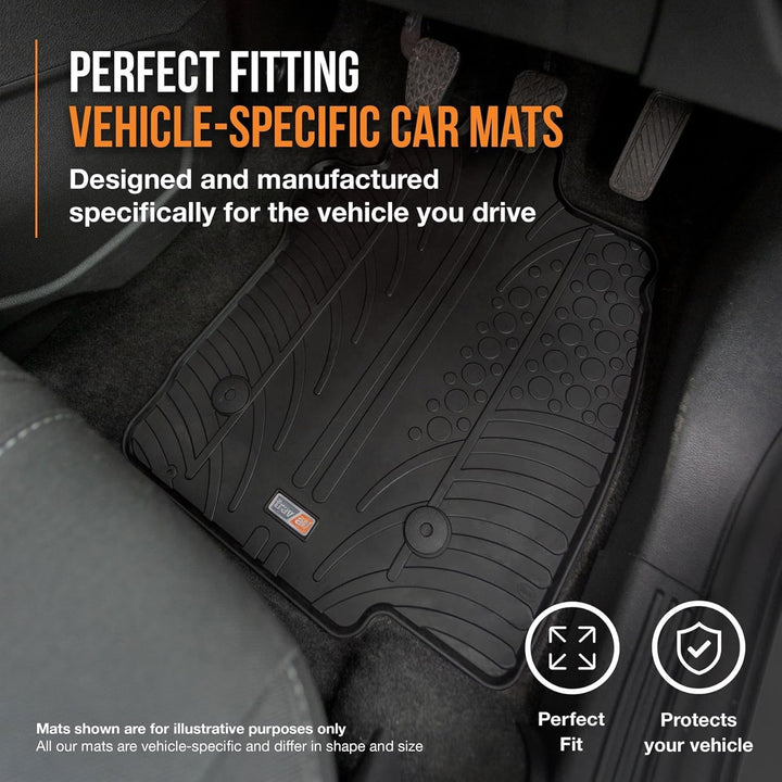 Travall Mats Gummifussmatten Kompatibel Mit Mazda CX-5 (2012-2017) TRM1107 - Allwettermatten Nach Ma