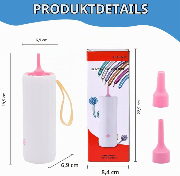 OBEST Aufgerüstete Elektrische Luftballonpumpe Rosa, Rosa