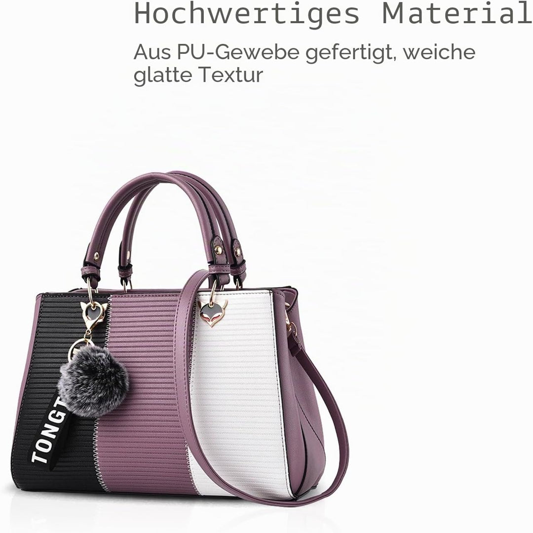 NICOLE & DORIS Damen Handtasche Umhängetasche Henkeltasche Kuriertasche Elegant Damen Handtaschen mi