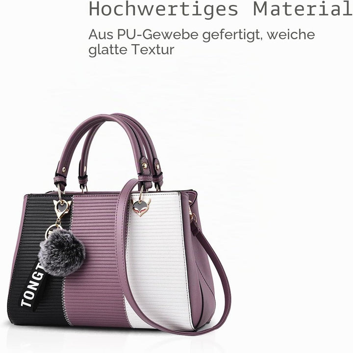 NICOLE & DORIS Damen Handtasche Umhängetasche Henkeltasche Kuriertasche Elegant Damen Handtaschen mi