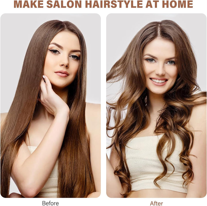 5 in 1 Lockenstab Set 3 Fässer Welleneisen Lockenstab für Grosse Locken, Kleine Locken, Temperaturei