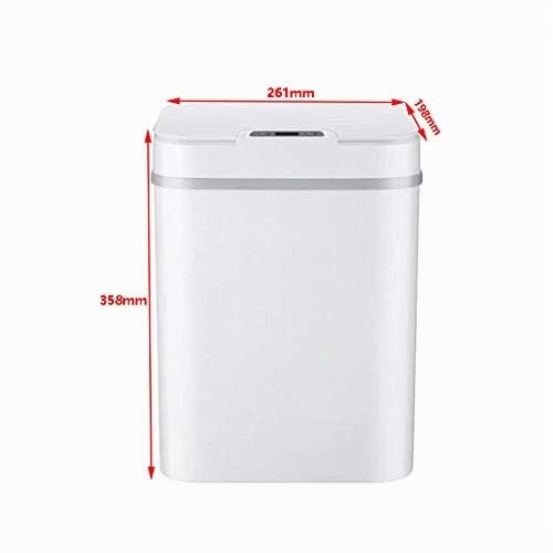 Automatischer Mülleimer Berührungsloser Infrarot-Bewegungssensor-Mülleimer 12L (Weiss), Wei&amp;