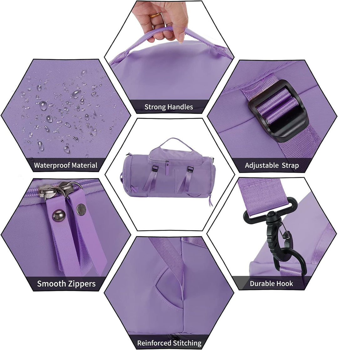 HAWEE Unisex Sporttasche mit Rucksackfunktion Reisetasche mit Schuhfach Gross Reiserucksack Wasserdi