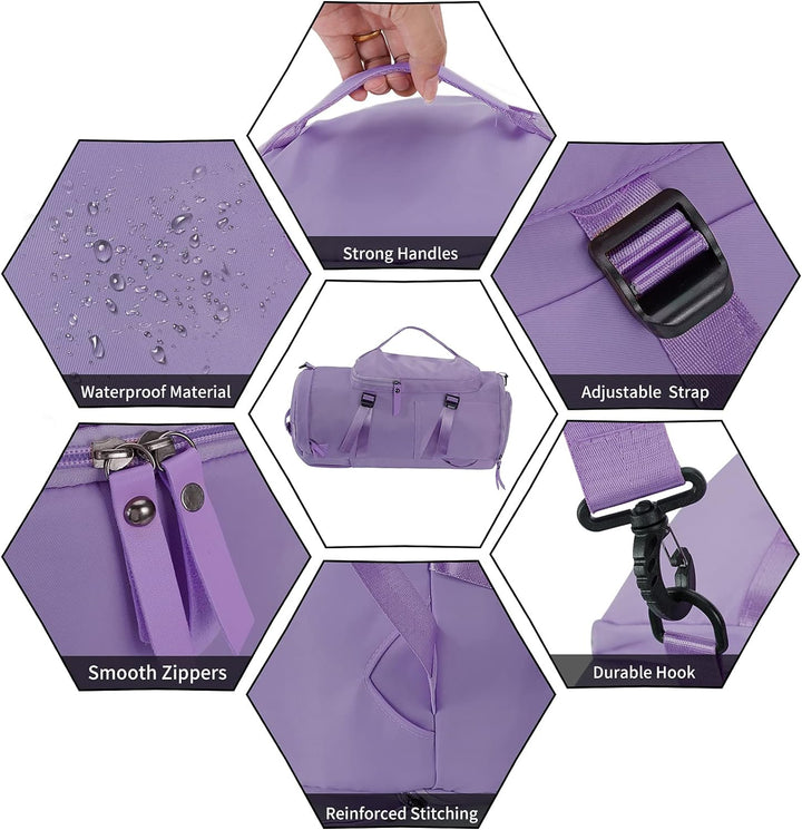 HAWEE Unisex Sporttasche mit Rucksackfunktion Reisetasche mit Schuhfach Gross Reiserucksack Wasserdi