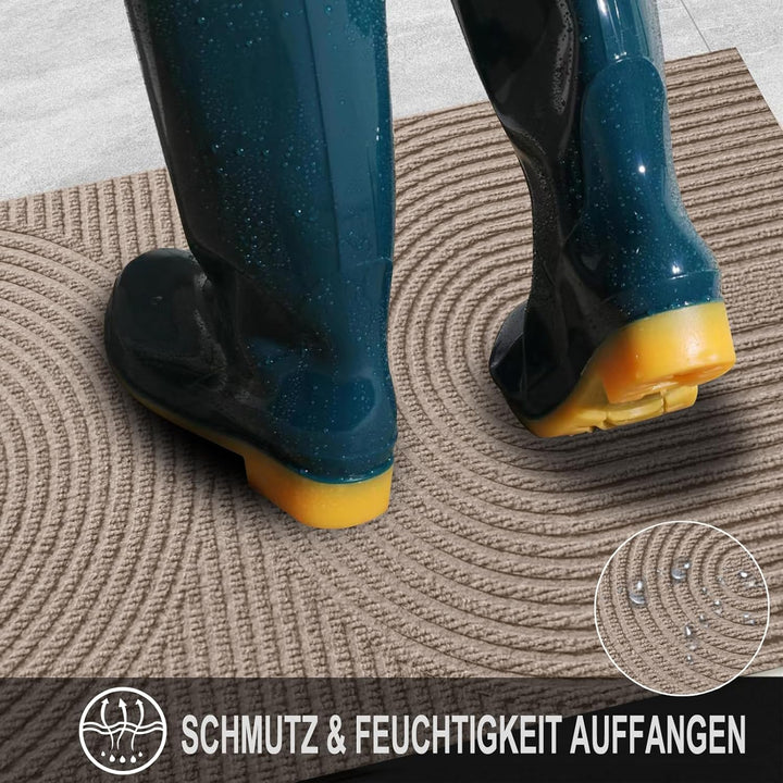 Fussmatte 43x76 cm Innen und Aussen - rutschfeste Schmutzfangmatte - Waschbar Fussmatte, Wasserdicht