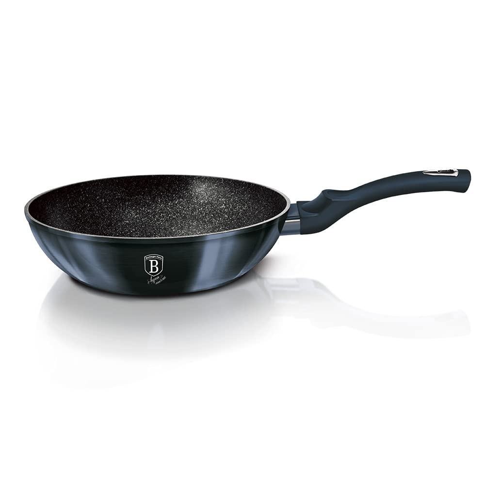 BerlingerHaus Granit Bratpfanne Wok 28cm Antihaft Induktion BERLINGER Haus Aquamarine BH-1875
