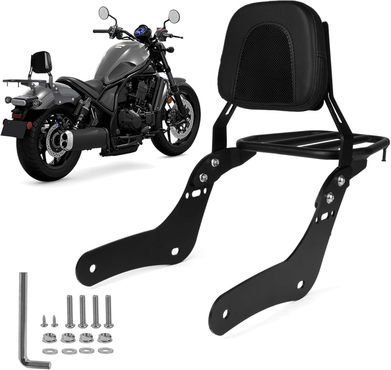 Motorrad Rückenlehne Sitzpolster mit Gepäckträger für Rebel CMX1100 CM1100 2021 2022 2023, PSLER Bei