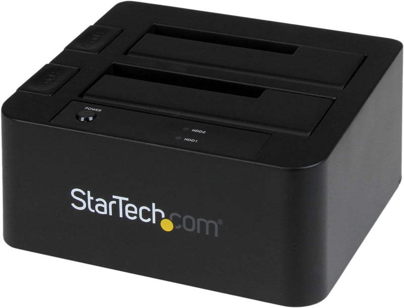 StarTech.com 2-fach USB 3.0 / eSATA Festplatten Dockingstation mit UASP für 2,5/3,5 Zoll SSD / HDD,