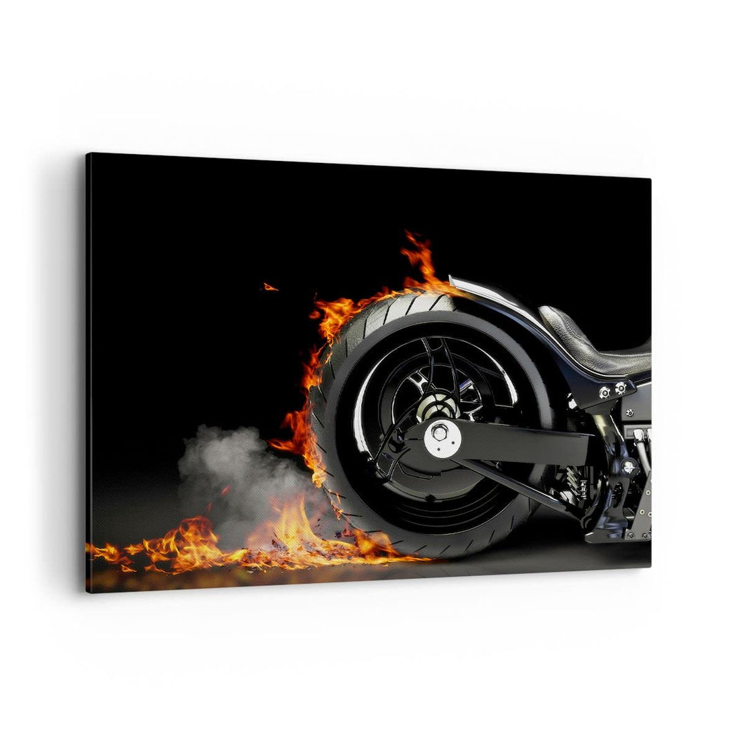 Bilder auf Leinwand 100x70cm Leinwandbild Zerhacker geschwindigkeit stahl mann Gross Wanddeko Bild S