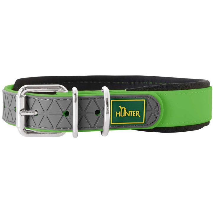 HUNTER CONVENIENCE COMFORT Hundehalsband, Kunststoffmaterial, Neopren, 45 S-M, apfelgrün apfelgrün 4