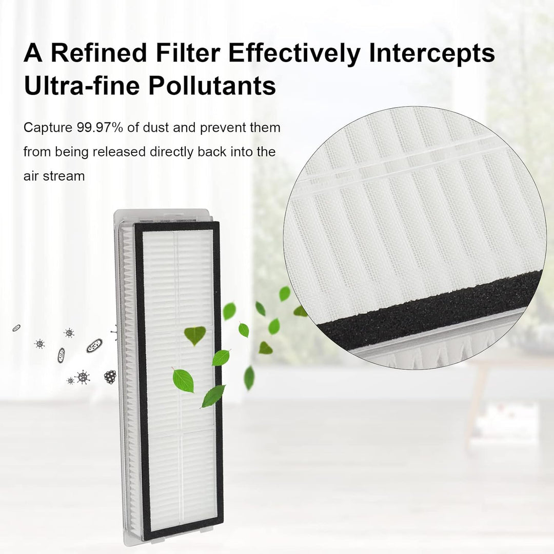 GreeSuit Filter Wischmopp Ersatzteile Zubehör Set Kompatibel für Dreame Bot W10/W10 Pro Staubsauger,