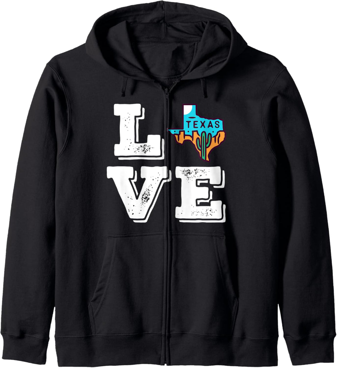Texas Love Austin Map Home TX Lone Star - I Love Texas State Kapuzenjacke
