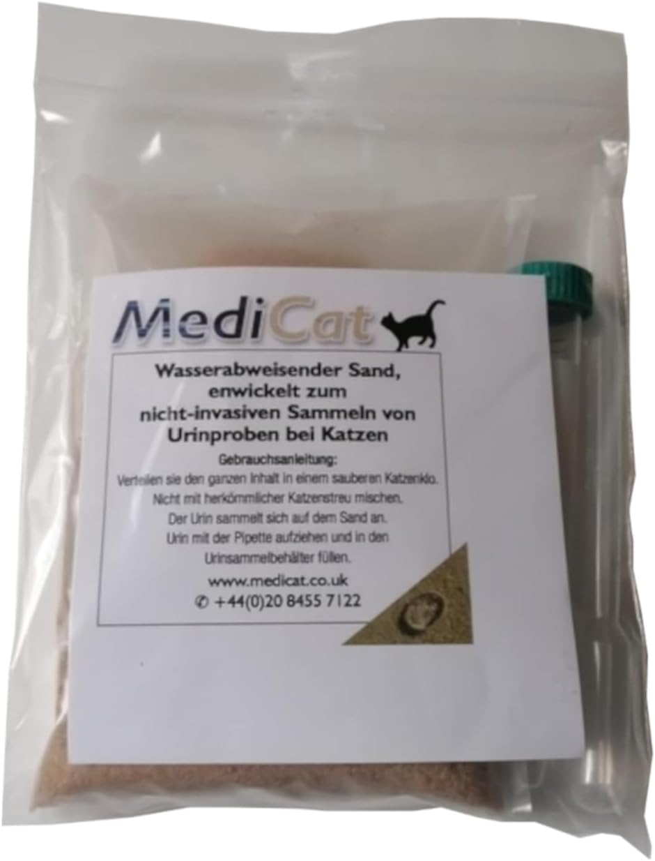 Katzenstreu | Doppelpack | 2 x 300 g | Zur Harngewinnung | Für alle Tiere, bei denen Urinproben benö