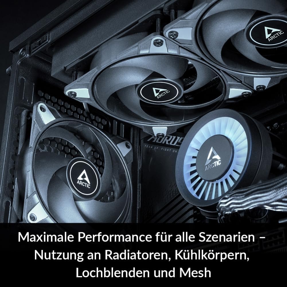 ARCTIC P12 Max - PC Lüfter, High-Performance 120 mm Gehäuselüfter, PWM-gesteuerte 400-3300 rpm, Opti