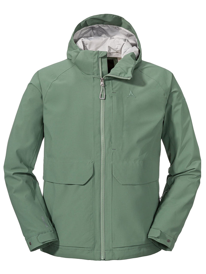 Schöffel Herren Jacket Lausanne M, Funktionsjacke mit Kapuze, wasserdichte, leichte Sommerjacke mit