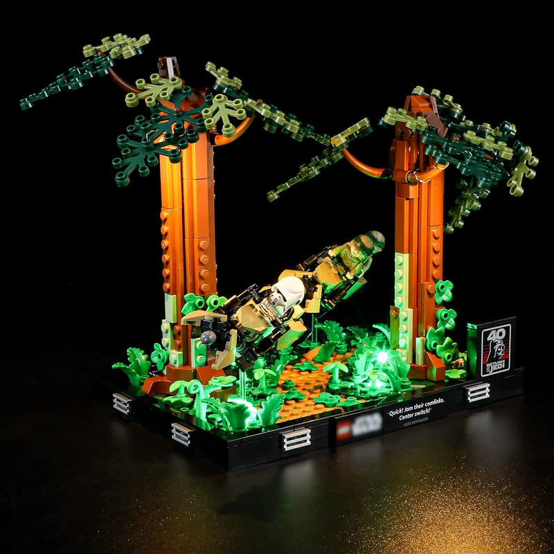 BRIKSMAX 75353 Led Licht für Lego Verfolgungsjagd auf Endor – Diorama - Compatible with Lego Star Wa