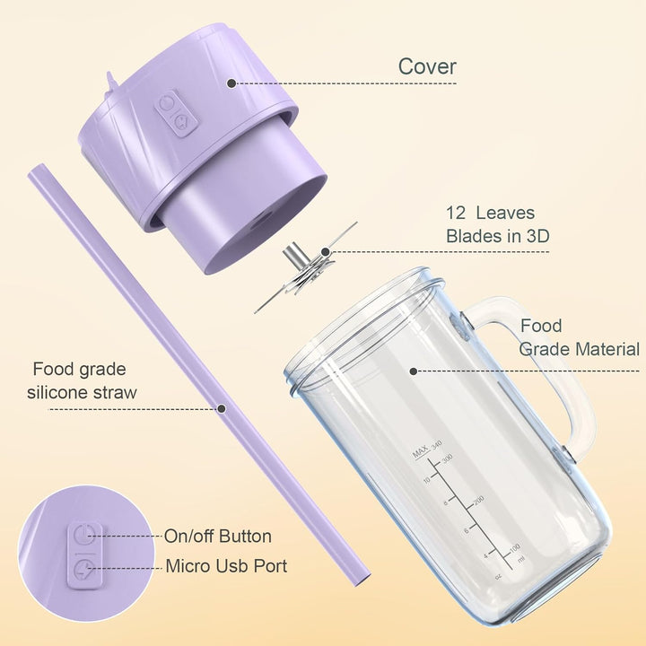 Mixer Smoothie Maker, Smoothie Mixer Klein, Mini Tragbarer Blender, Tragbarer Mixers USB, Smoothie-M