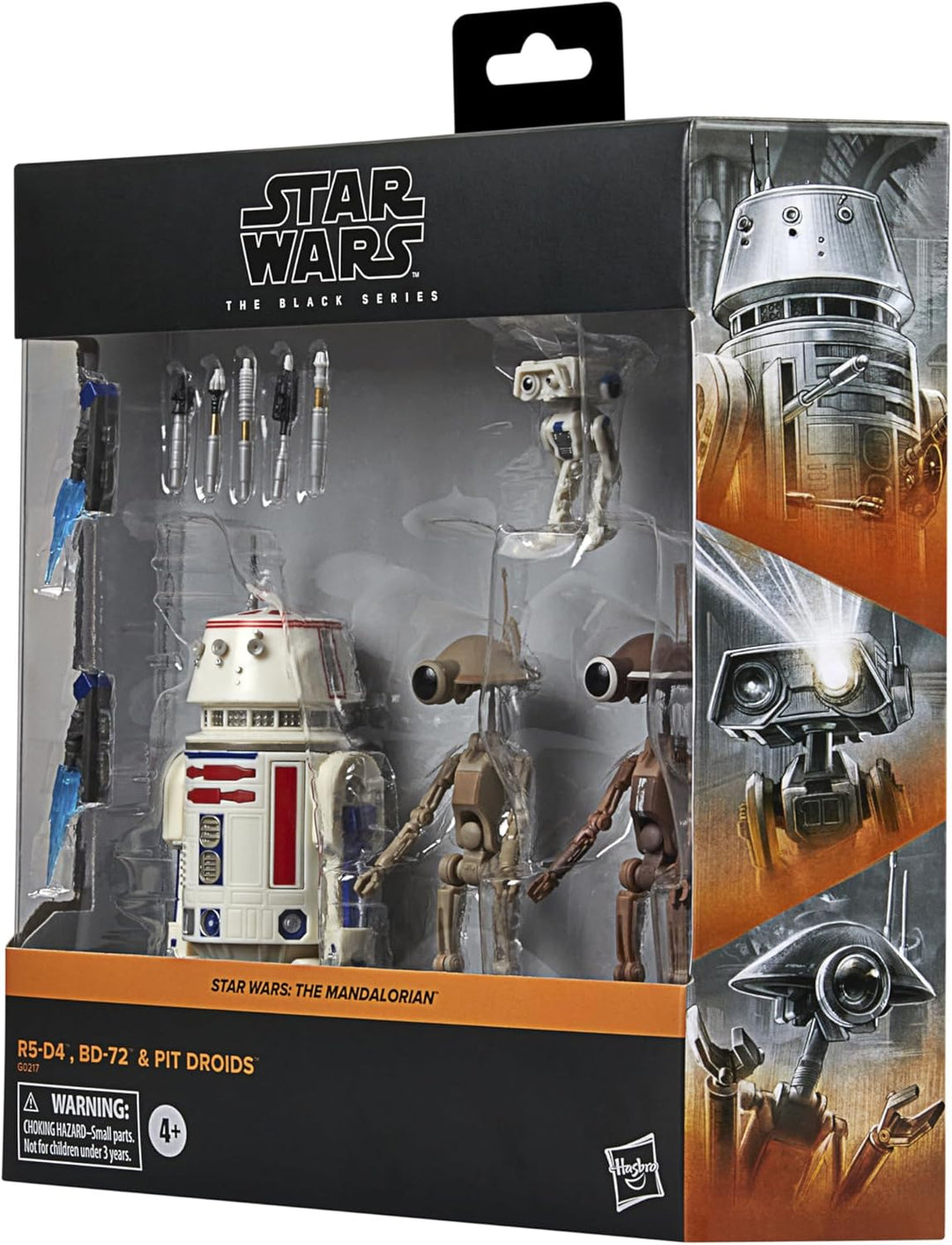 Star Wars The Black Series R5-D4, BD-72 & Boxendroiden, The Mandalorian Action-Sammelfiguren 4er-Pac