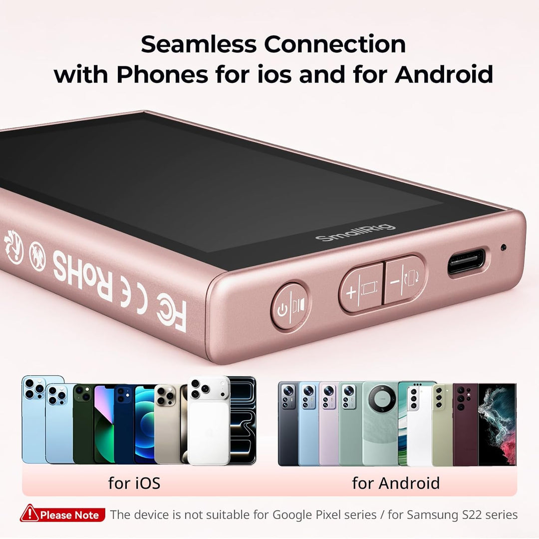 SMALLRIG Rosa Wireless Selfie Monitor Screen,Selfie Monitorbildschirm mit drahtloser Steuerung,1080P