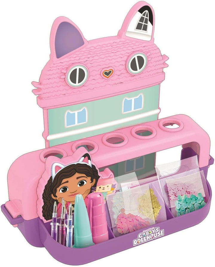 Clementoni Idea Mein Stift-Atelier Gabby’s Dollhouse - DIY Stifte-Set mit 5 Stiften & Figuren, schil