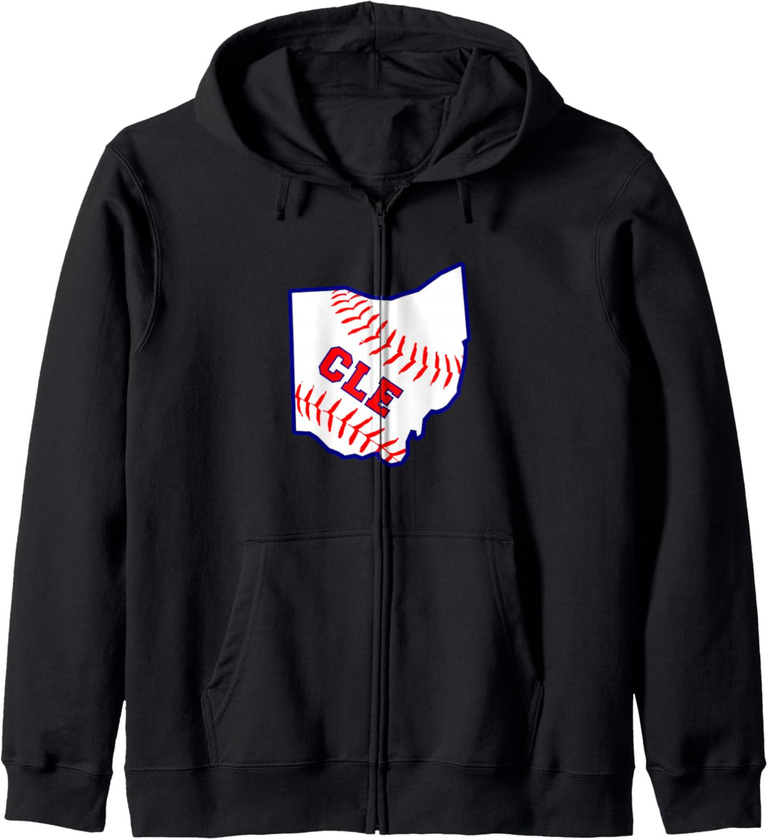 Downtown Cleveland Ohio Baseball Art CLE Love The Land Gifts Kapuzenjacke