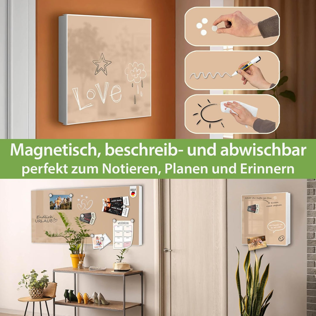 banjado Grosser Schlüsselkasten Metall - Schlüsselbox 30x30cm mit 32 Haken - Schlüsselkasten modern
