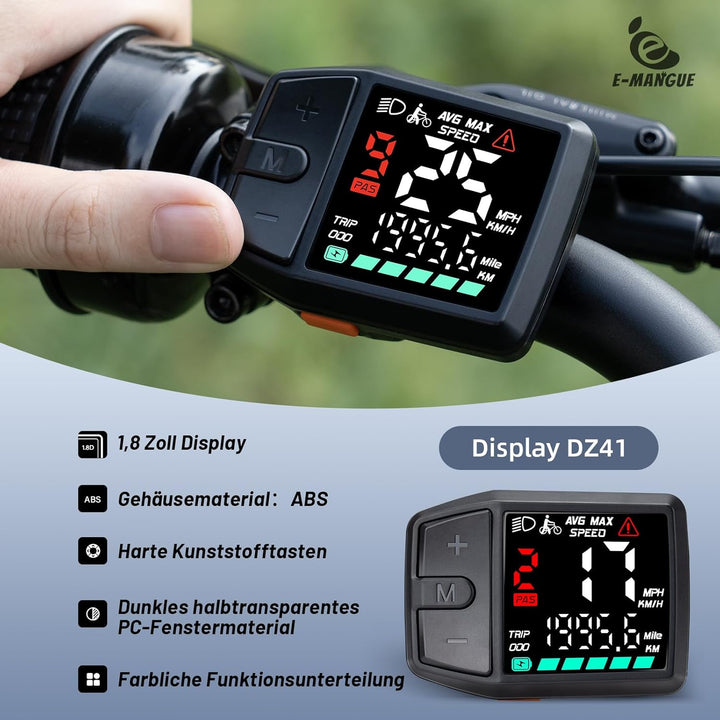 BAFANG 5 Pin Male Ebike Display für Bafang CAN Protokoll Motoren, Ebike Tachometer Fahrrad Computer