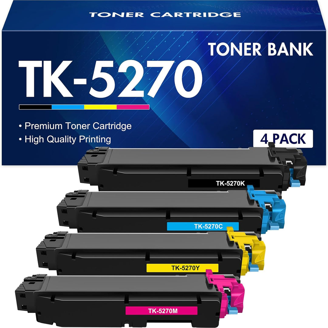 Toner Bank Kompatibel Tonerkartusche als Ersatz für Kyocera TK-5270 TK-5270K TK5270 ECOSYS P6230cdn