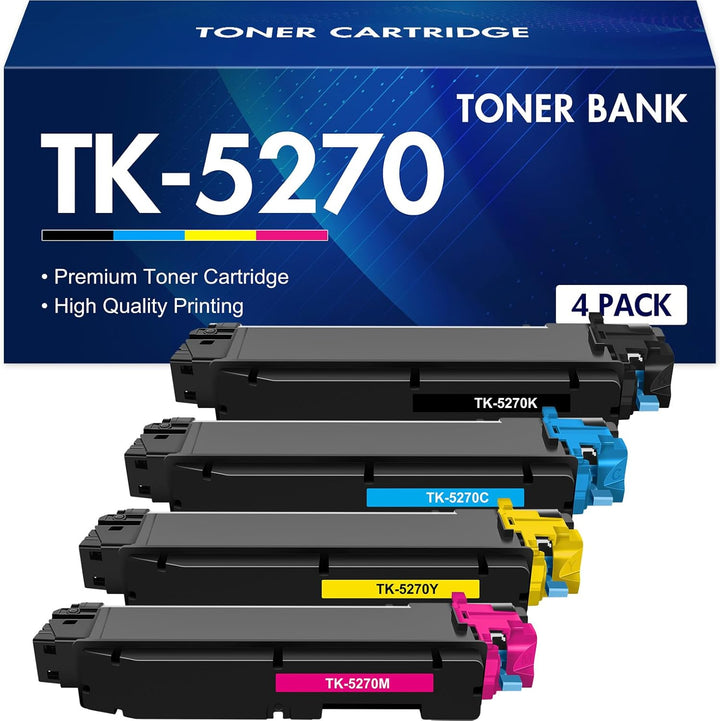 Toner Bank Kompatibel Tonerkartusche als Ersatz für Kyocera TK-5270 TK-5270K TK5270 ECOSYS P6230cdn