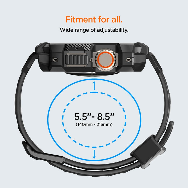 Spigen Rugged Armor Pro Hülle mit Band für Apple Watch Ultra 3/2/1 49mm | TPU-Unibody-Hülle mit Armb