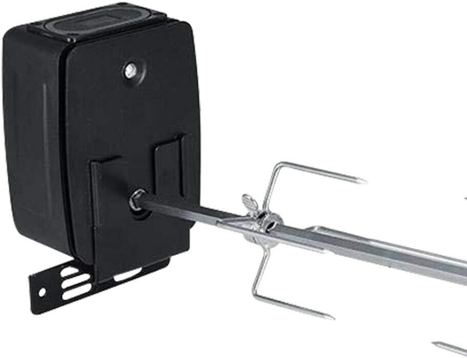 Grillspiess Set mit Motor,106cm Universal Edelstahl Drehspiess Grill mit 2X Fleischnadeln,Geschwindi