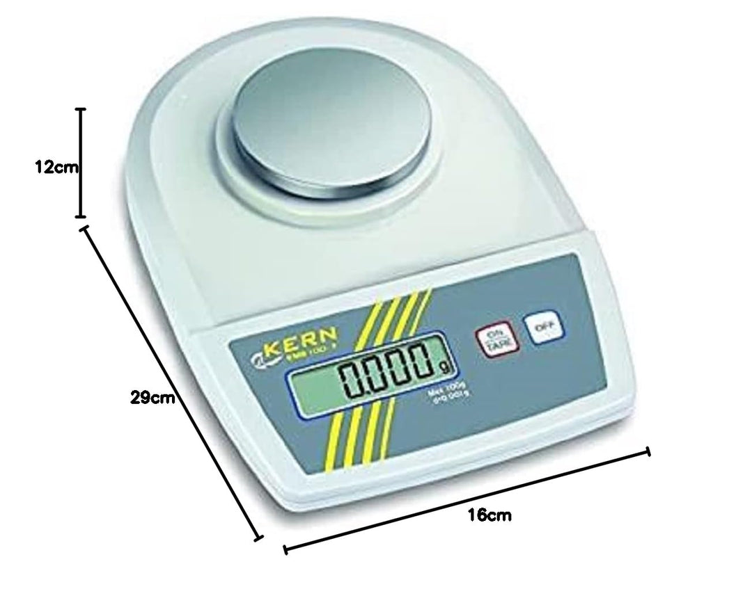 Kern EMB 100-3 EMB 100-3 Briefwaage Wägebereich (max.) 0.1kg Ablesbarkeit 0.001g netzbetrieben, bat